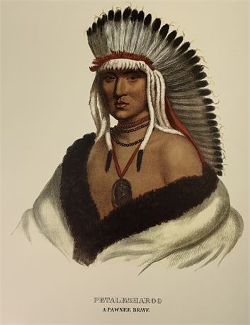 1965 Penn Prints “Petalesharoo” Pawnee Brave Native American Litho