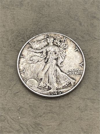 1945 Walking Liberty Half Dollar - Nice Detail