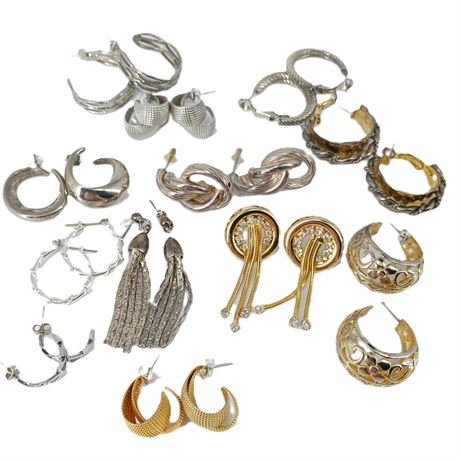 Vintage Earring Lot of 12 Pairs