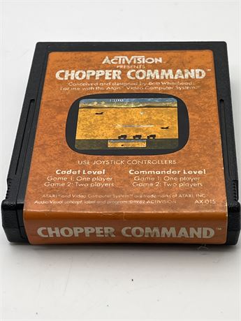 1982 Atari game cartridge 2600 chopper command
