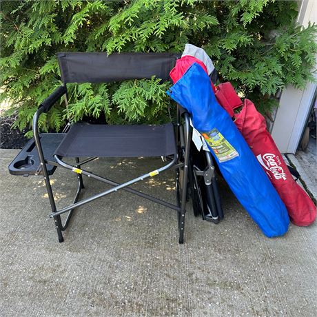 Lot of Assorted Folding Camp Chairs