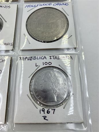 20 Vintage International Coin Money, Casino, Transit & Commemorative Tokens