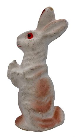 Charming 6” Vintage Papier-mâché Rabbit Easter Candy Container