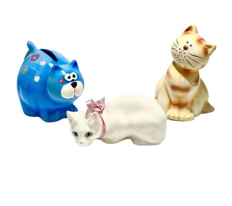 Vtg Ceramic Kitshy Kitty Lot