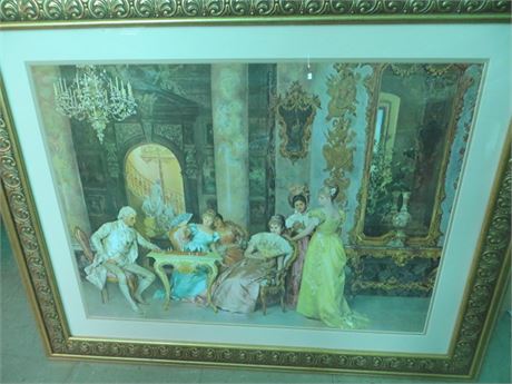 "The Chess Game" Print by Italian Francesco Beda