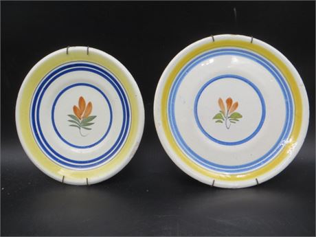 2 Henriot Quimper Plates w/Plate Hangers