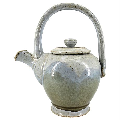 Vintage Signed Vail Hand Thrown Studio Pottery Teapot
