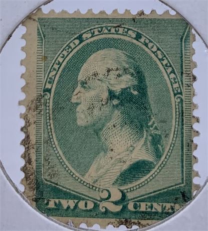 1887 George Washington Green 2 cent US Postage Stamp