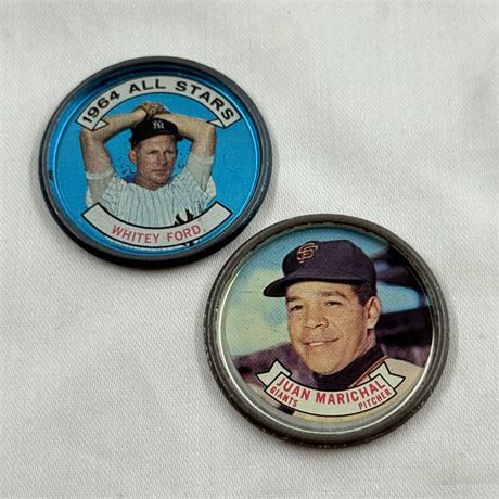 1964 Topps Coins Marichal + Ford