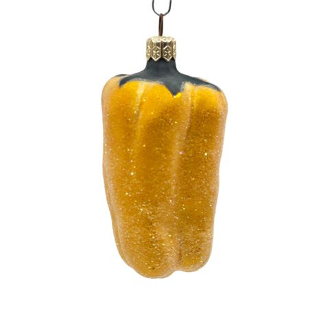 Antique Czech Republic, Sugared Yellow Pepper Ornament