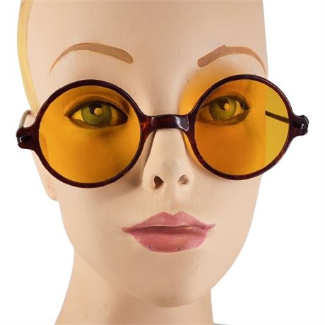 Antique 1920s Amber Tint Night Driving Glasses