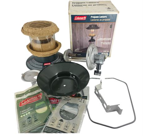 Coleman Propane Lantern, Complete with Extra Mantles