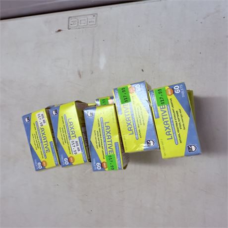 15 New Laxative Bottles - 60 Tablets per Bottle