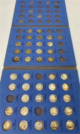 Partial 47 pc Mercury & Roosevelt Dime Coin Collection