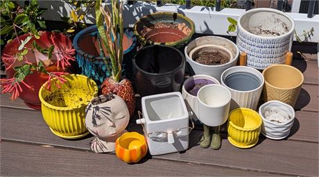 Lot of Planters - Faces, feet, etc.