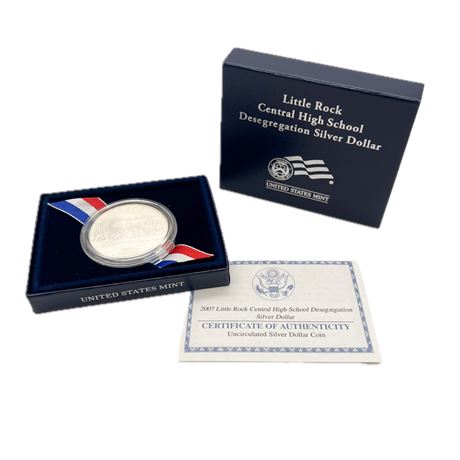 United States Mint 2007 Little Rock HS Desegregation Silver Dollar