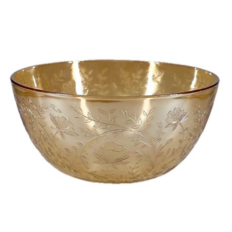 Vintage Jeanette Floragold Louisa Iridescent Serving Bowl