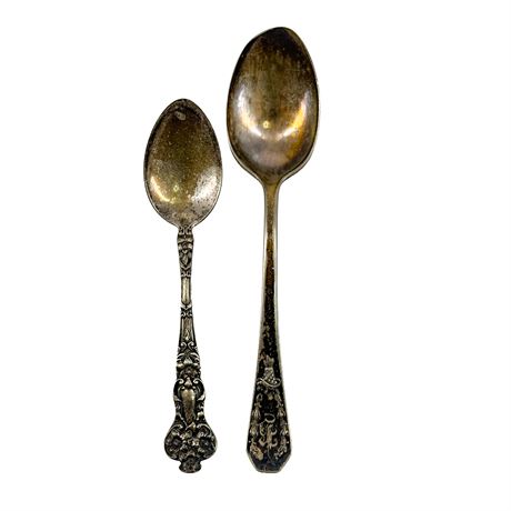 Lot of 2 Sterling Silver Spoons