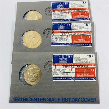 3 - 1974 First Day Covers