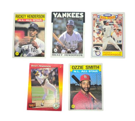 Mixed Lot of Baseball Cards, Smith & Henderson