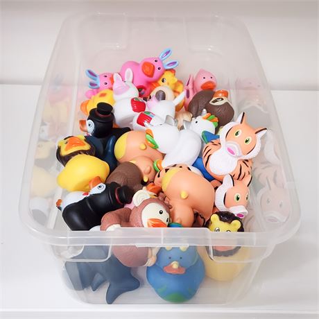 Lot of Assorted Rubber Duckie Animals