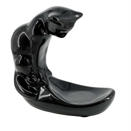 Vintage Royal Haager Ceramic Cat-Shaped Fishbowl Holder