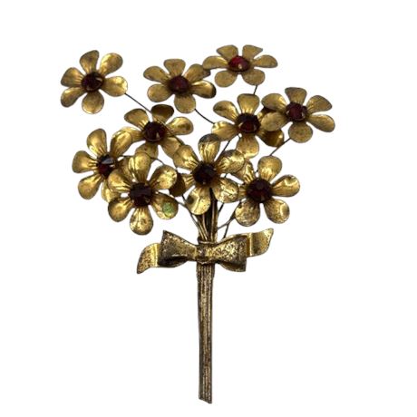 Sterling Vintage Bouquet of Flower Brooch