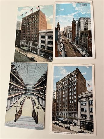 Historic Cleveland landmark postcards lot