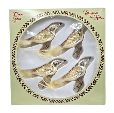 3" Glass Clip-On Bird Ornaments, Christmas by Krebs
