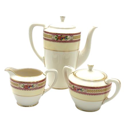 Floralia Lenox Coffee Pot with Cream & Sugar