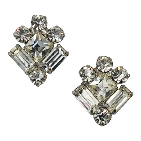 Vintage Prong Set Rhinestone Scatter Brooches