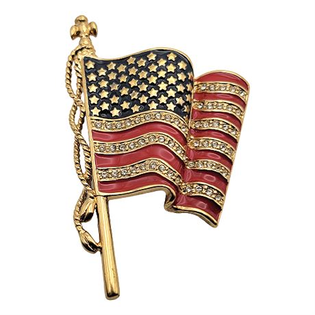 Monet 9/11 United We Stand Flag Brooch