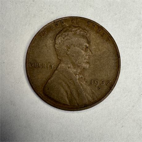 1937D Wheat Penny - Semi Key Date