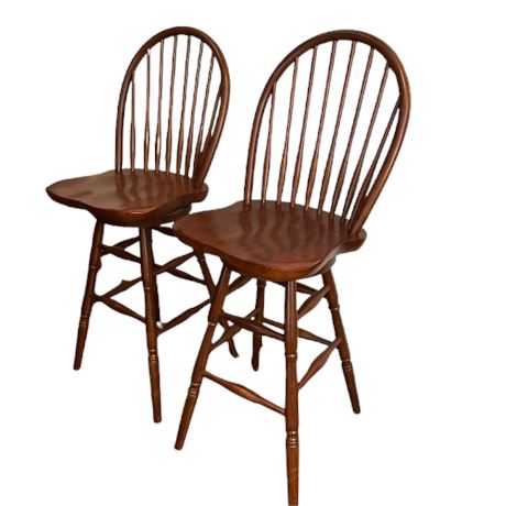 Swivel Wood Bar Chairs