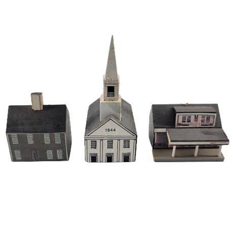 Miniature Buildings, Lot of 3