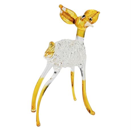 Vintage Venetian Spun Glass Deer Figurine