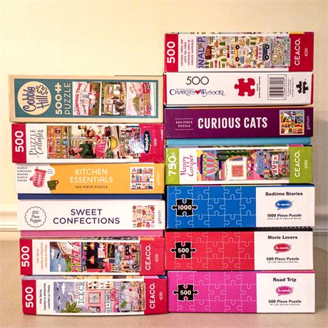 Lot of 13 Puzzles, Assorted