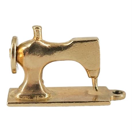 Vintage 14K Gold Sewing Machine Charm