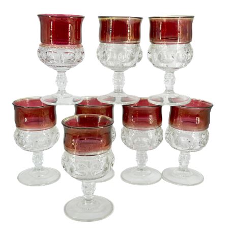 Tiffin Kings Crown Wine Glasses