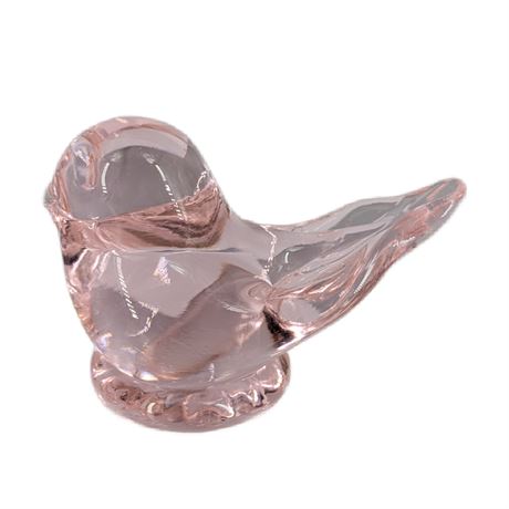 Signed Terra Studios Handmade Glass Pink Bird