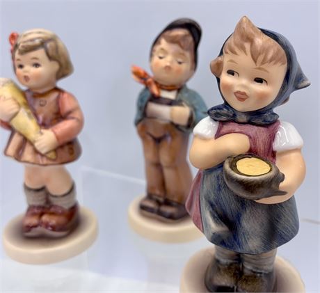 3 M I Hummel Goebel Figurines:Lucky Fellow,From Me to You,Sweet Offering