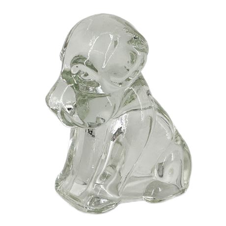 Vintage Federal Glass Mopey Dog Figurine