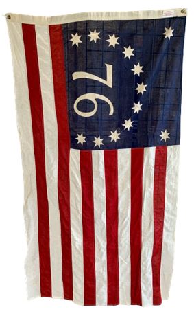 Vintage “76” Valley Forge Pioneer 3x5 Cotton US Bicentennial Flag