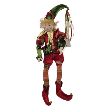 Elf Lutin / Danson Decor Red & Green Elf on a Shelf