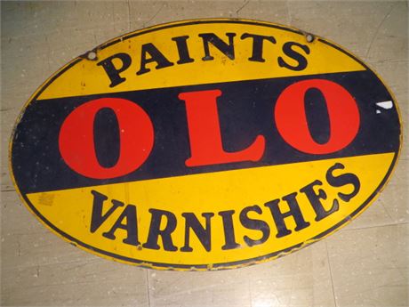 Porcelain Olo Paints Sign