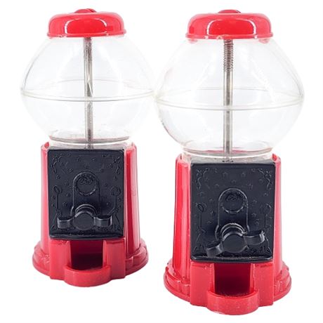 Vintage Plastic Gumball Machine Salt & Pepper Shakers