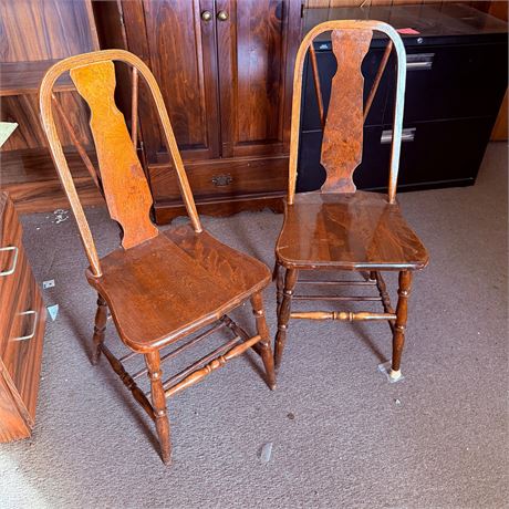 2 Richardson & Co Wood Chairs