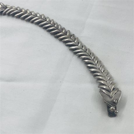 Rare 42.5g D’Molina Midcentury Sterling Articulated Fish Bracelet