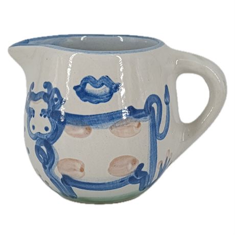 MA Hadley Pottery Cow Creamer