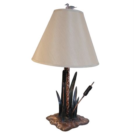 Cotton Willow Metal Table Lamp & Shade